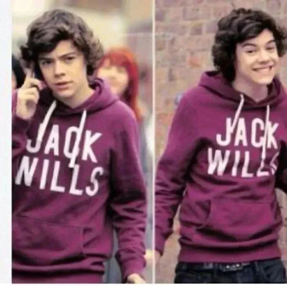 Jack Wills 'Harry Styles' Faded Red/Burgundy Hoodie - Size  6 or XS - Picture 2 of 8